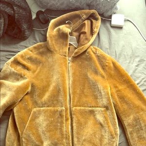 mens faux fur coat